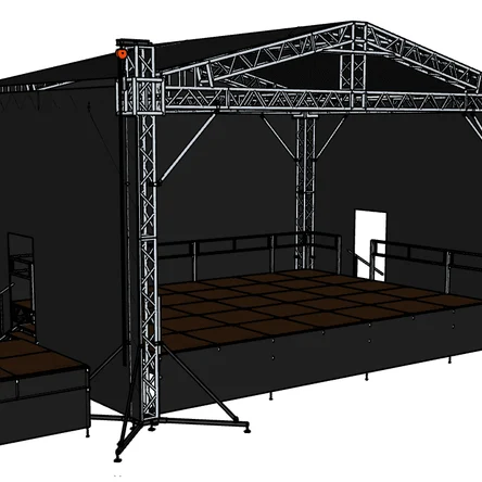 Сценический комплекс разборный 8,4*6, арка