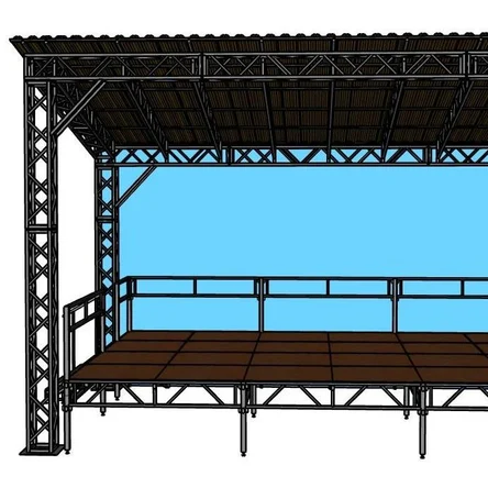 Сценический комплекс стационарный 7,2*4,8м с навесом