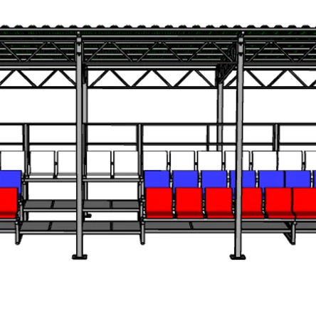 Трибуна стационарная 100 мест с навесом
